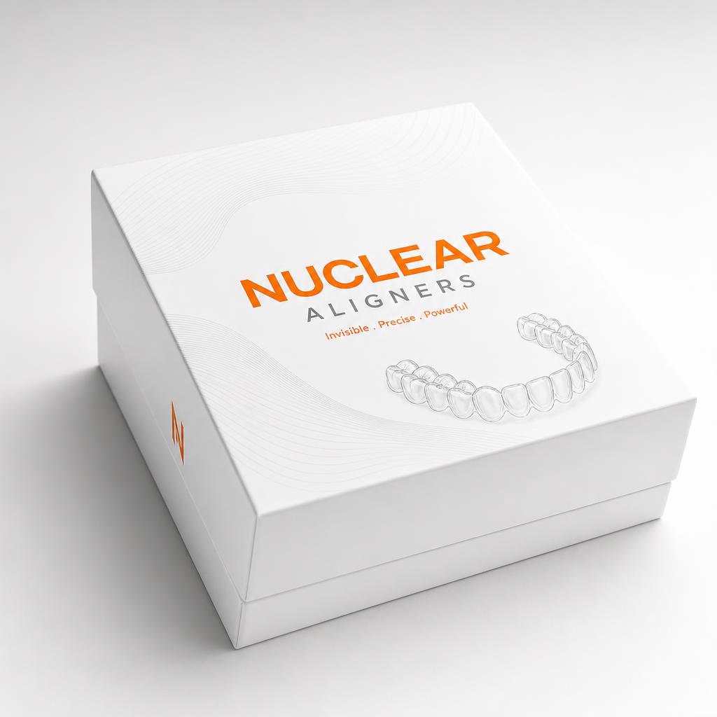 NuClear Aligners clear aligner kit with case and packaging